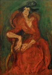 Ch。Soutine、赤の女性